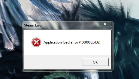 Что делать, если возникла ошибка application load error 5 0000065434?
