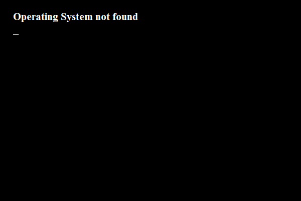 An operating system wasn’t / not found (error 1962) — как исправить