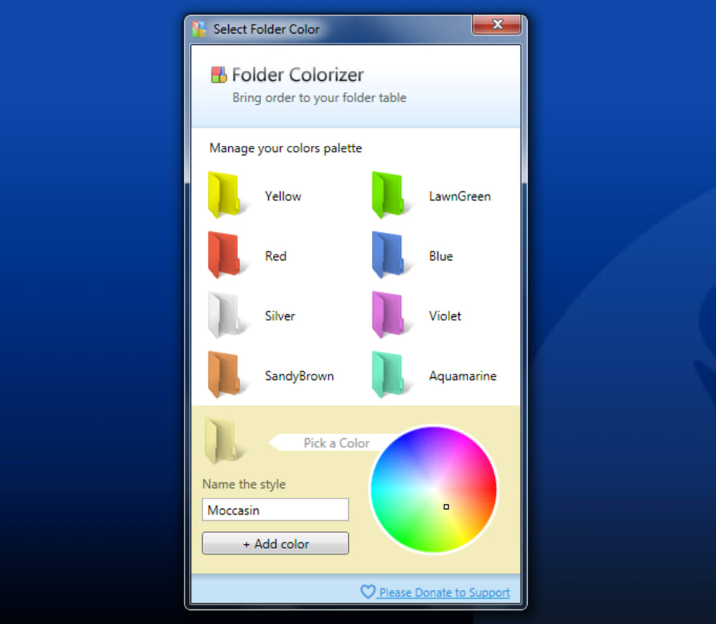 Бесплатное программное обеспечение для изменения цвета значка папки в windows 10 - zanz