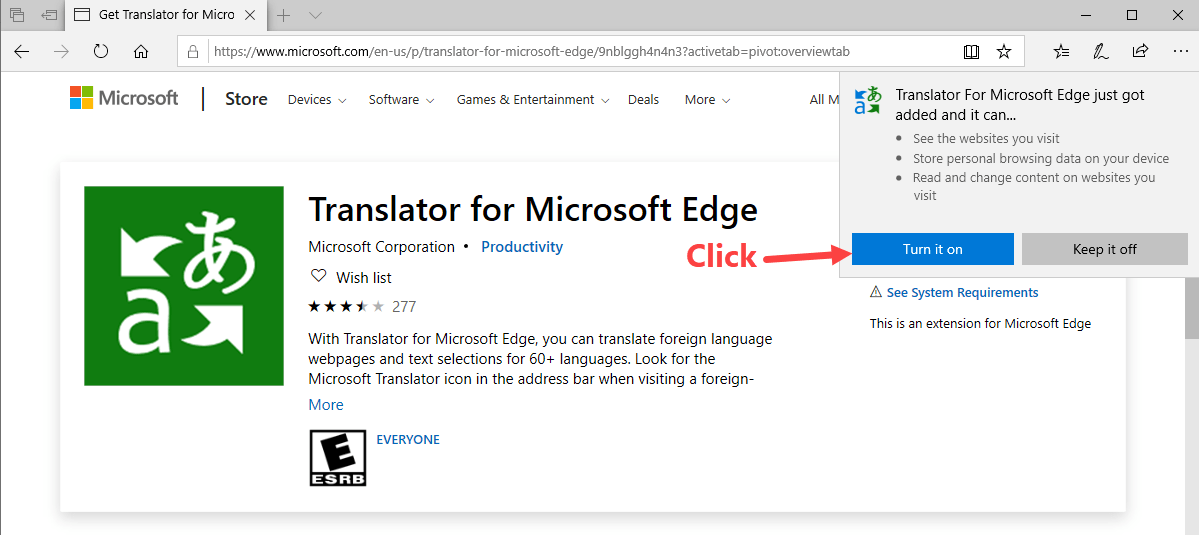 Переводчик для edge windows 10: как включить и пользоваться, инструкция
