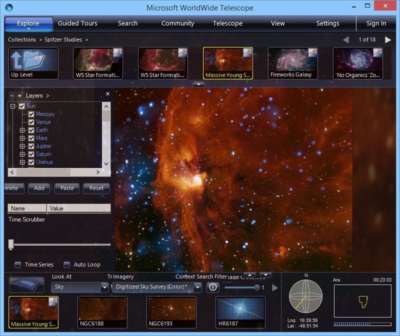 Worldwide telescope — виртуальный симулятор вселенной