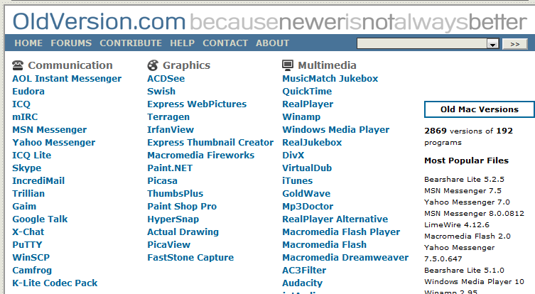 Список веб-сайтов для загрузки старой версии программного обеспечения для пк с windows - okzu