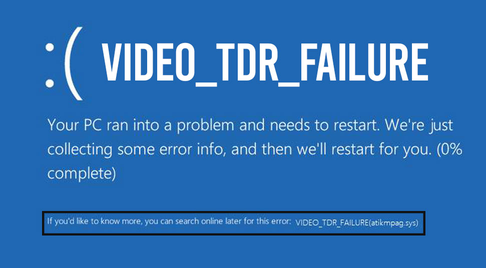 Ошибка video_tdr_failure windows 10 — как исправить
