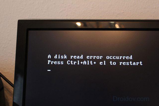A disk read error occurred: как исправить на ноутбуке через биос?