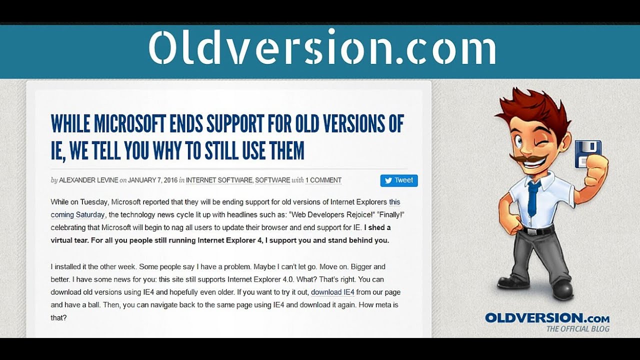 Oldversion.com — портал старых версий программ - информационный портал