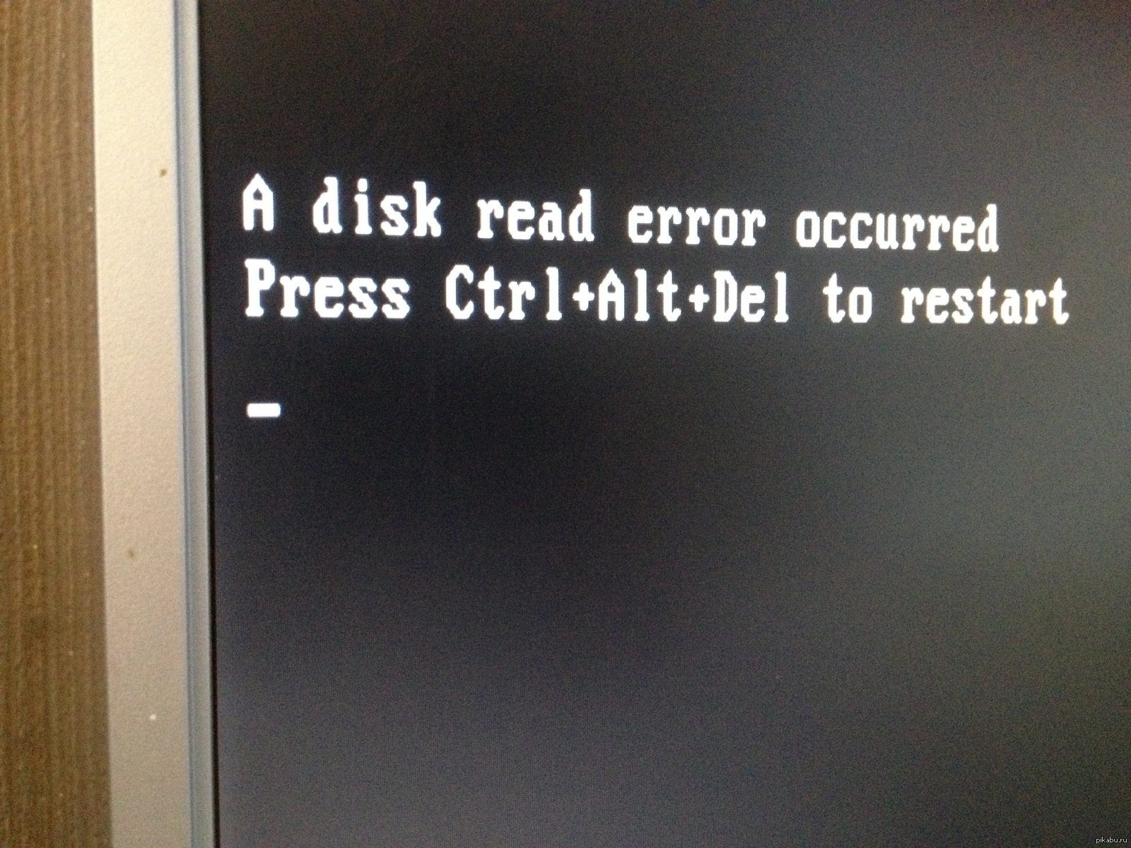 A disk read error occurred press ctrl+alt+del to restart что делать?