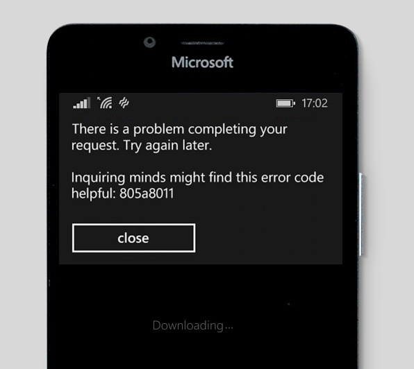 Код ошибки 805а8011 на windows phone – как исправить?