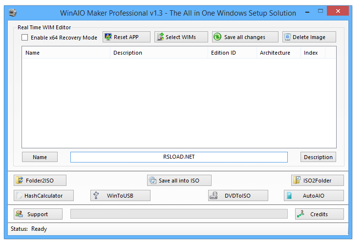 Создание образа операционной системы Windows 81 AIO Все в одном, включающего все редакции Windows 81, в программе WinAIO Maker Professional