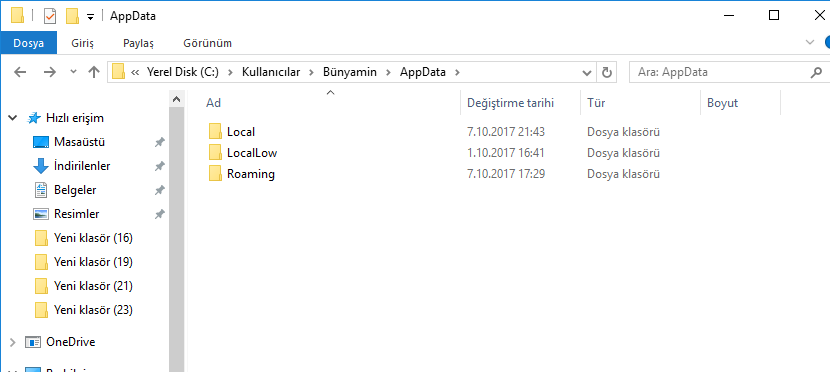 Где находится папка appdata на windows 10