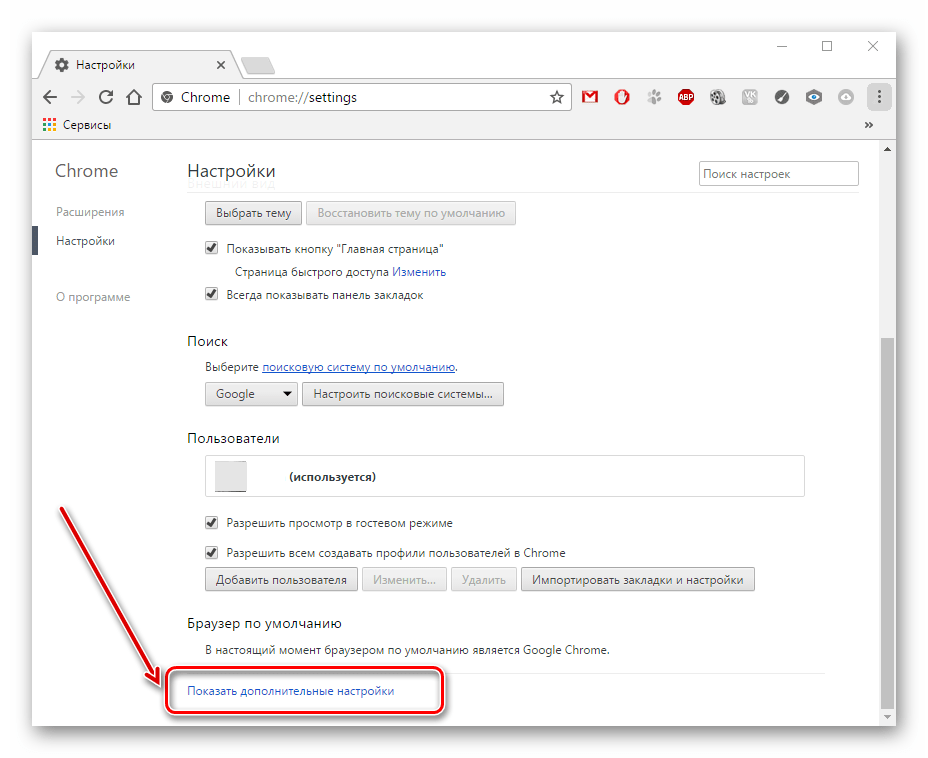 Показать параметры. Настройка хром браузера. Настройки гугл хром. Дополнительные настройки браузера. Показать дополнительные настройки Chrome.