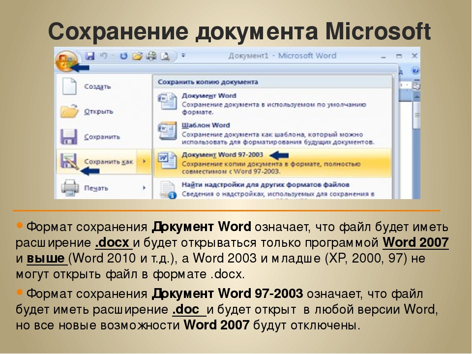 Для сохранения ответов. Формат документа Word. Форматы сохранения документа Word. MS Word. Сохранение документа.. Форматы Майкрософт офис.