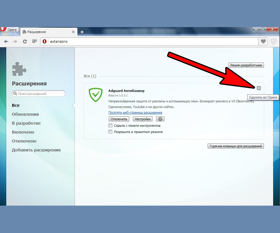 Удалить кроме. Расширения опера. Adguard расширение опера. Расширение для оперы IGUARD. Как удалять расширения в опере.