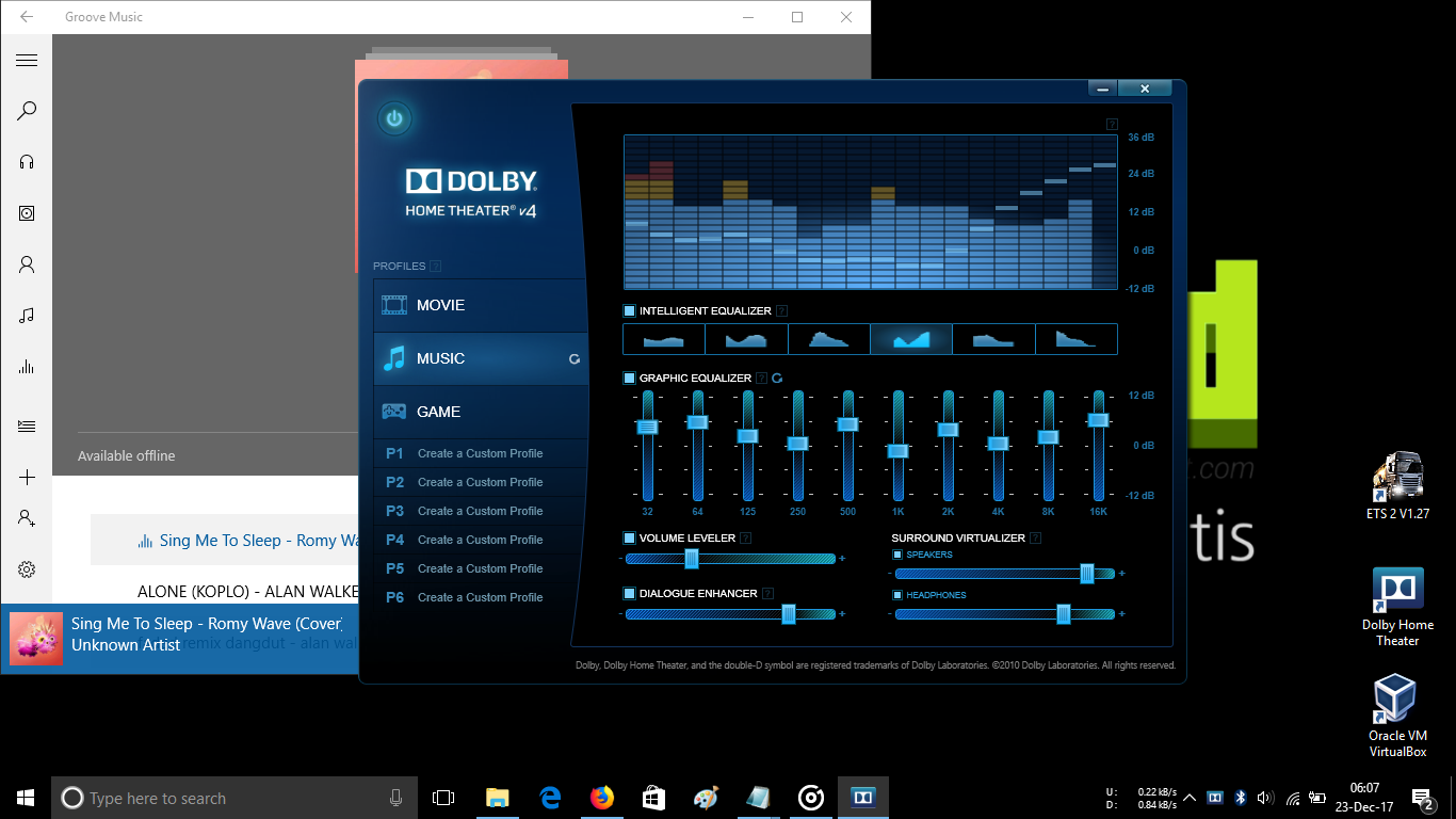 Эквалайзер для win 10 c Kenwood. Dolby Home Theater v4 профили. Графический эквалайзер для Windows. Dolby эквалайзер.