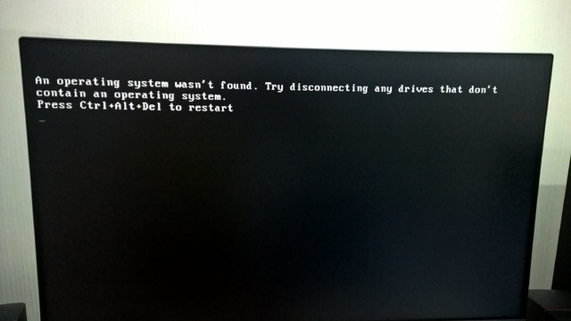 Ошибка missing operating system - что делать?