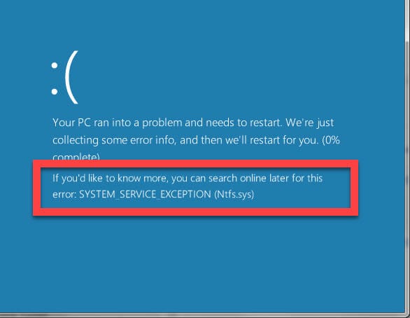 Bsod system service exception
