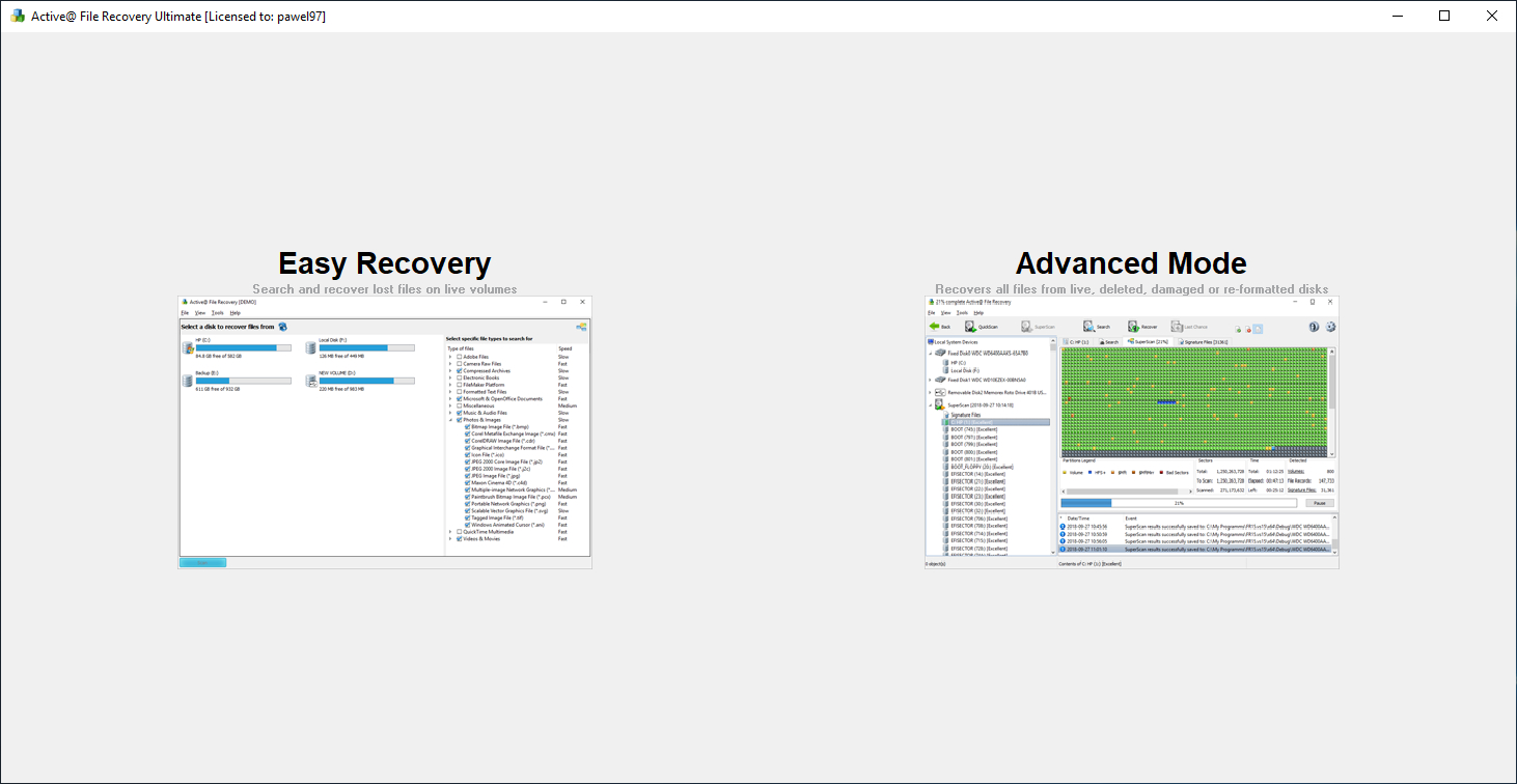 Files activity. File Recovery. Easy Active программа. Recovery от los.