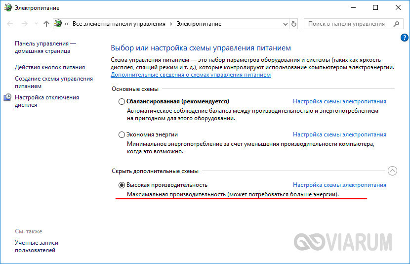 Пропала функция. Электропитание высокая производительность. Схема высокой производительности. Производительность и энергопотребление. Режим высокой производительности Windows 10.
