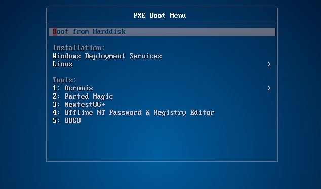 AOMEI PXE Boot представляет собой свободное программное обеспечение для загрузки компьютеров с ISO по локальной сети